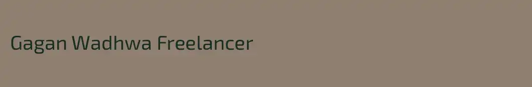 Gagan Wadhwa Freelancer